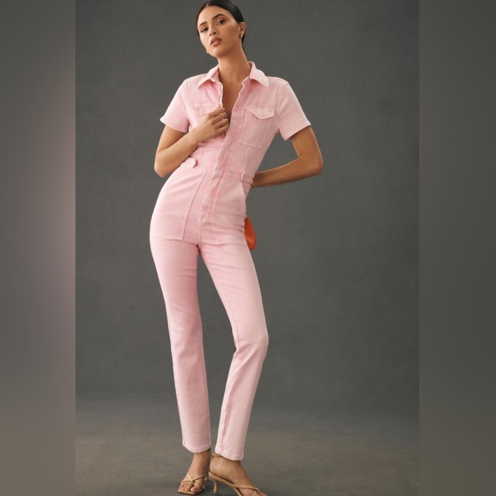 Good American Pink fit for success Jumpsuit size M (2)